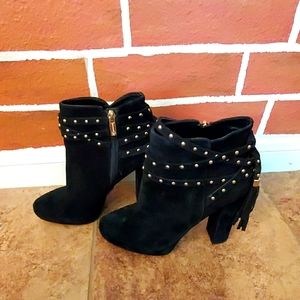 Jessica Simpson Black Suede Ankle Boots